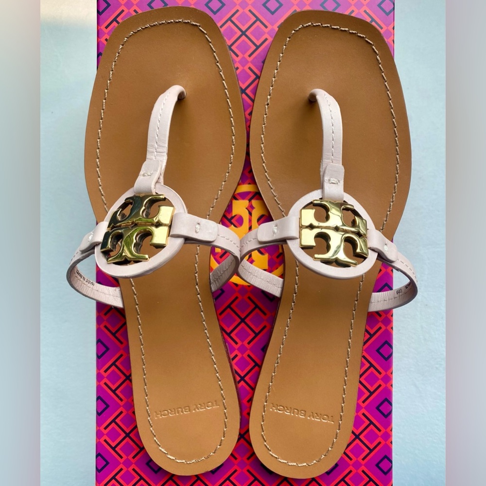 Tory Burch Mini Miller Leather Thong Sandal